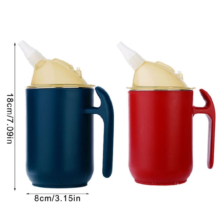 Tazza con Cannuccia Anti-Sversamento 400ml Manico Ergonomico Tazza da Bere Per Anziani Pazienti Allettati Lavabile in Lavastoviglie Acciaio
