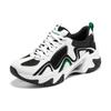 Skechers Stamina V3 Mecha Shoes Third Generation Synthetic Leather Comfortable Versatile Low-Top Dad Shoes Women sneakers White Black Green 896151-WGR