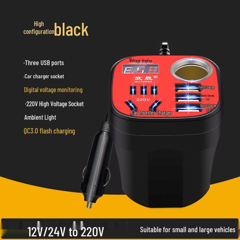 Universal Car/Van Inverter & Charger 12V/24V to 220V