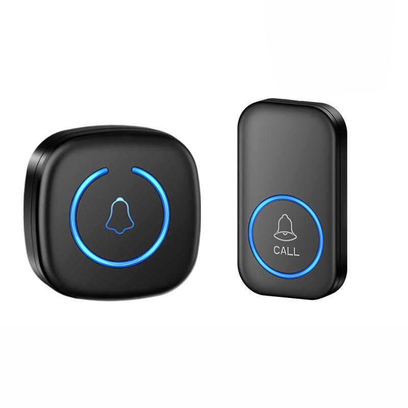 Newest 433mhz Wireless Long Smart Doorbell 50 to 60 Music Ringtones ODM Wireless Doorbell for Home Apartment School Villa чёрный