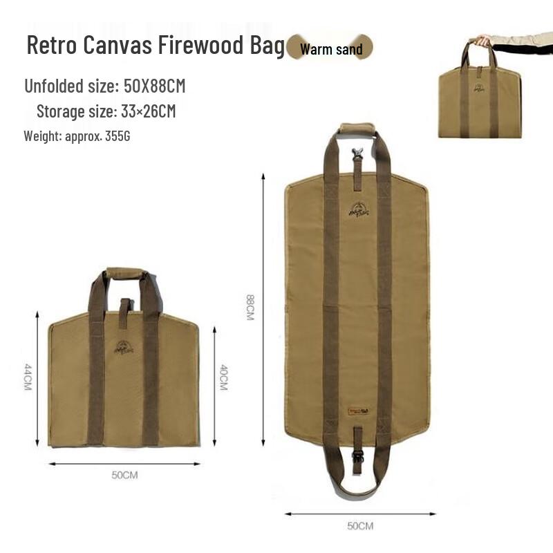 Mobi Garden Retro Canvas Firewood Bag