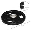 Dumbbell Plate 2 Piece Set 5 Kg Per Plate Three Handles Floor Protecting Rubber Coating Metal