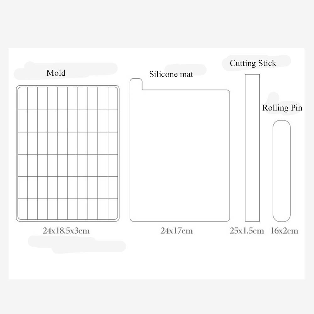 Nieprzywierający zestaw DIY do robienia czekolady N1N, forma do nugatu, silikonowa mata, formy do robienia słodyczy, wałek