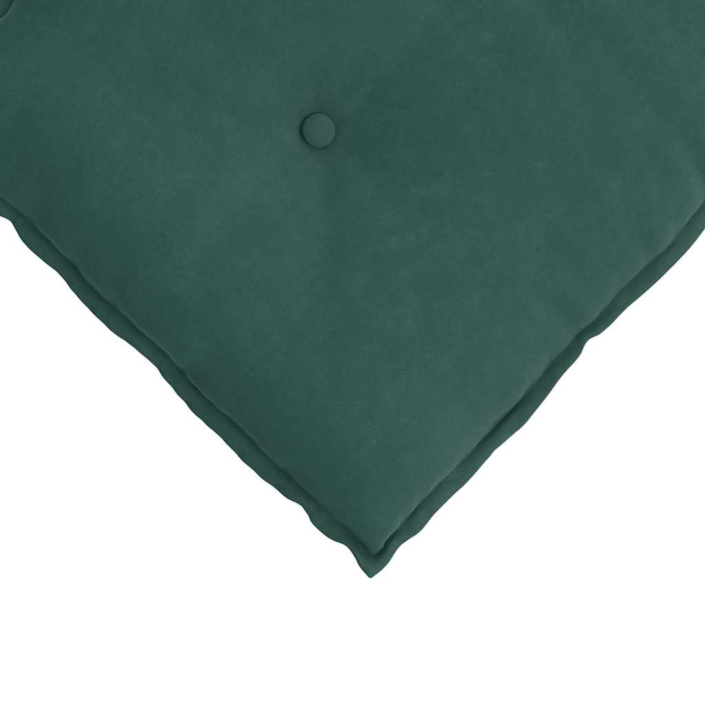 Back Cushion Dark Green 140 x 50 cm Cord Fabric