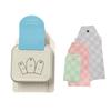 3 in 1 Label Punch Easy to Operate 1.5in+2in+2.5in Corner Paper Punch White and Blue Sturdy Plastic Alloy Paper Crafting Punch