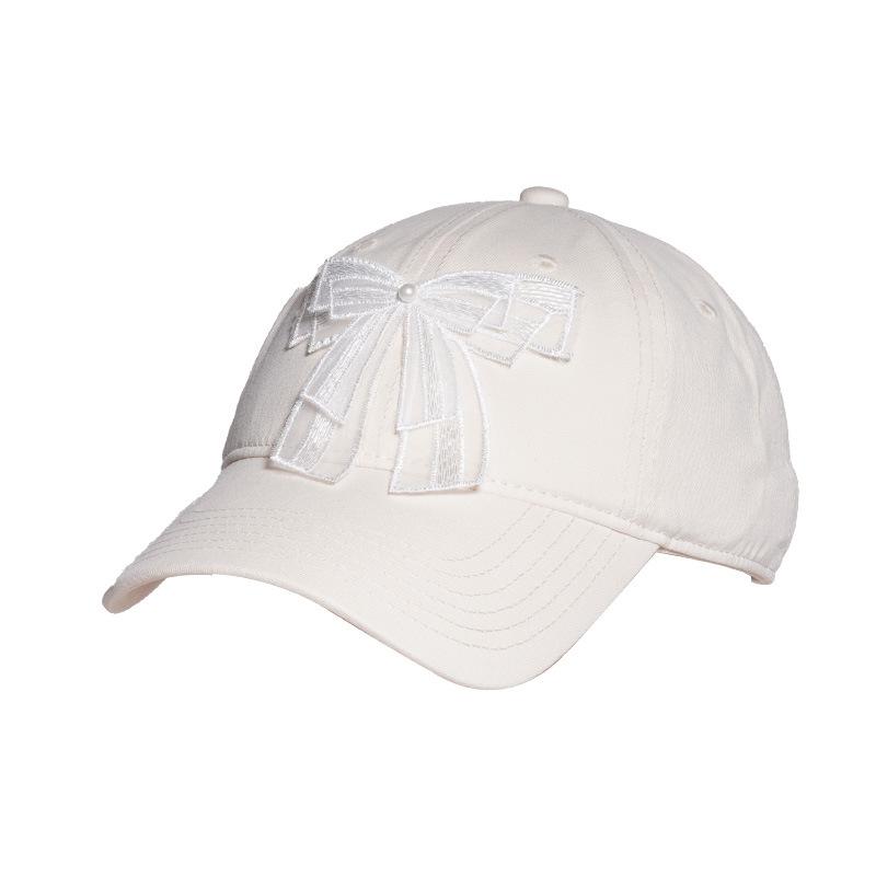 Women's Bow Baseball Cap Fresh and Sweet Organya Streamer Baseball Cap Outdoor Travel Pure Cotton Sun Protection Hat