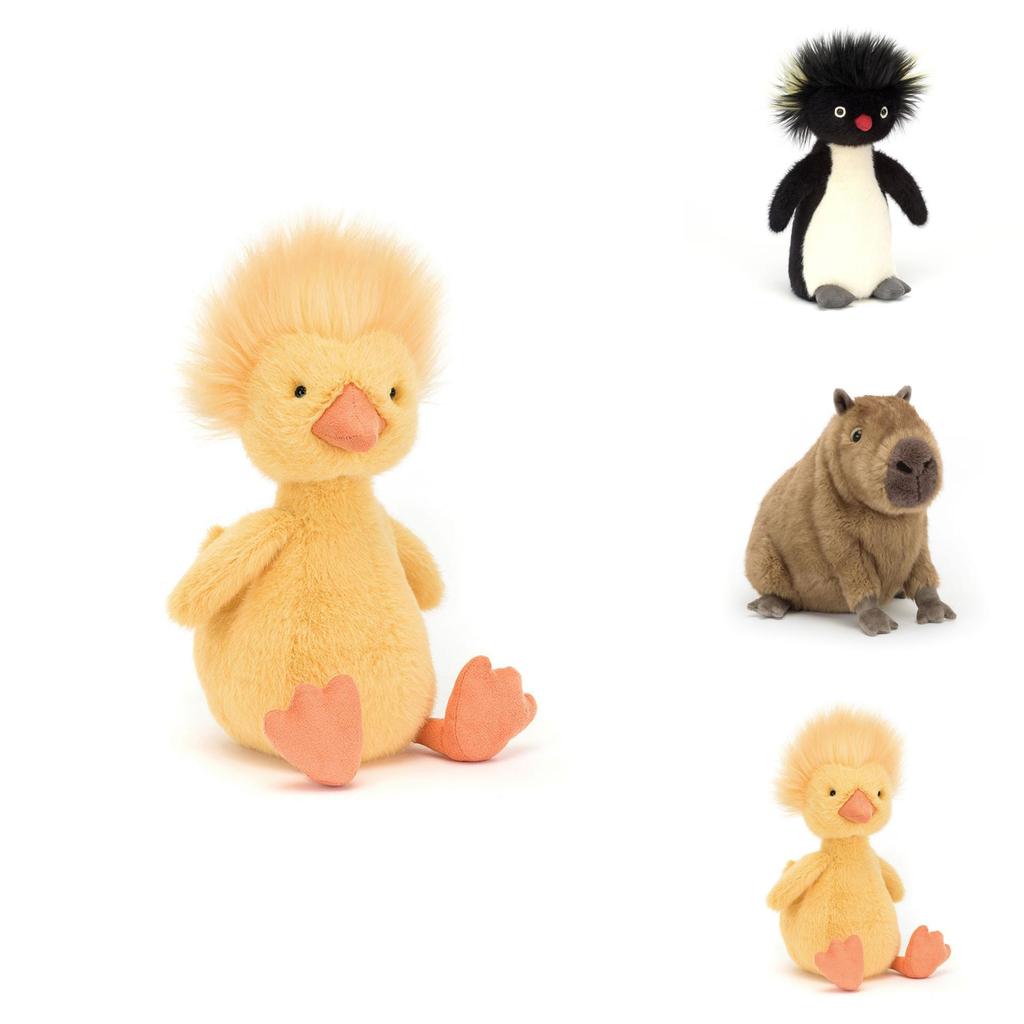 Amuse Plüschpinguin mit explodierendem Haar, weiche Tierfigur für Kinder und Sammler