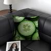 1PC Fresh Food Anime Health Cushion Cover Natural Linen Organic Fabric DoubleSided Printing Sofa Home Decor Gift Pillow Case