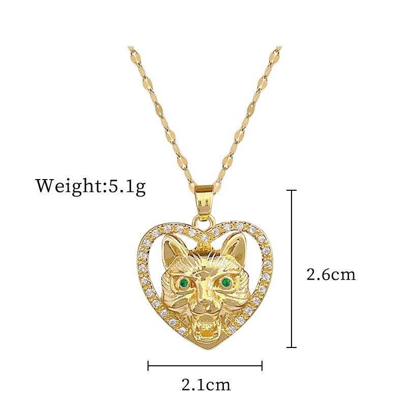 Lucky Necklace Women'S Copper Micro-Inlaid Real Gold Electroplating Simple And Exquisite Clavicle Chain Neck Chain