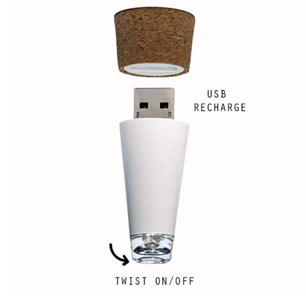 1/4pcs Wine Bottle Light with Cork Christmas Party Wedding Bar Decoration USB Powered Cork Lights Party Decoration