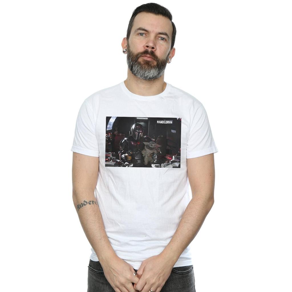 STAR WARS Mens The Mandalorian Mando And Co-Pilot T-Shirt