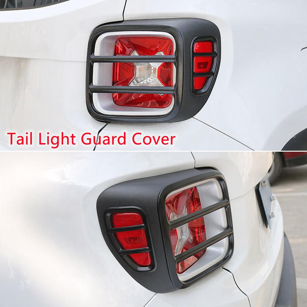 14PCS ABS Black Car Exterior Decoration Accessories for Jeep Renegade 2016 2017 2018 Tail Light Headlight Front Grille