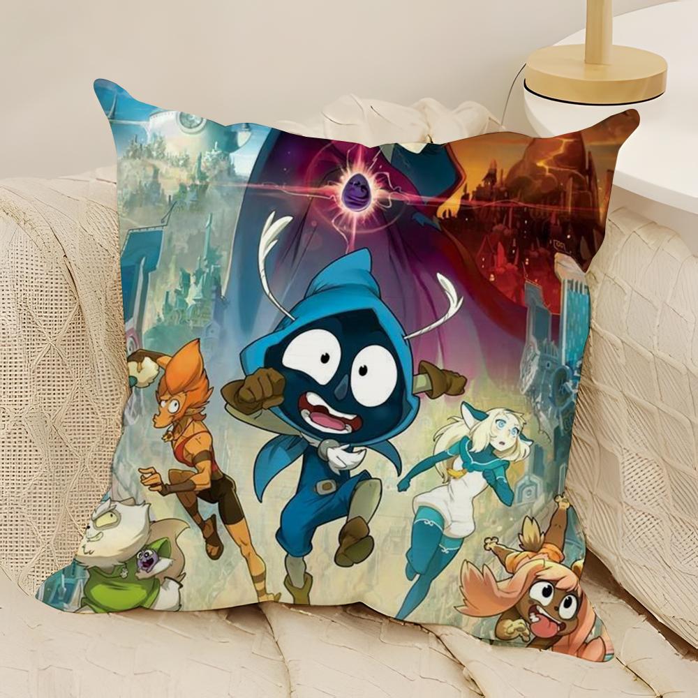 Hot Game D-DofusS Pillow Case Natural Linen Double-Sided Printing Sofa Home Decor Cushion Cover