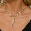 Vintage Exaggerated Wheat Ear Necklace Women'S Collarbone Chain Short Sweater Chain Fashion Decorative Necklace Women