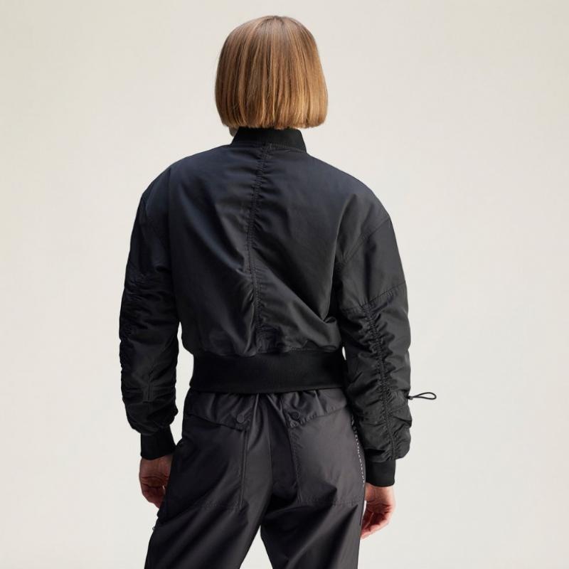 Adidas Stella Truenature Woven Bomber Crop Jacket   Black Jf6030