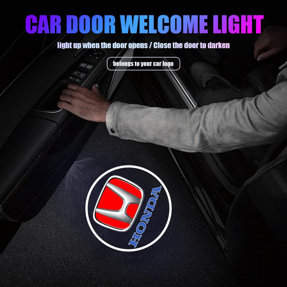 For Honda AccCar LED Courtesy Welcome Light Laser N N LINE Emblem Projector Door Lamp For Honda Civic 10th 11th Gen Hrv Jazz City Fit Accord
