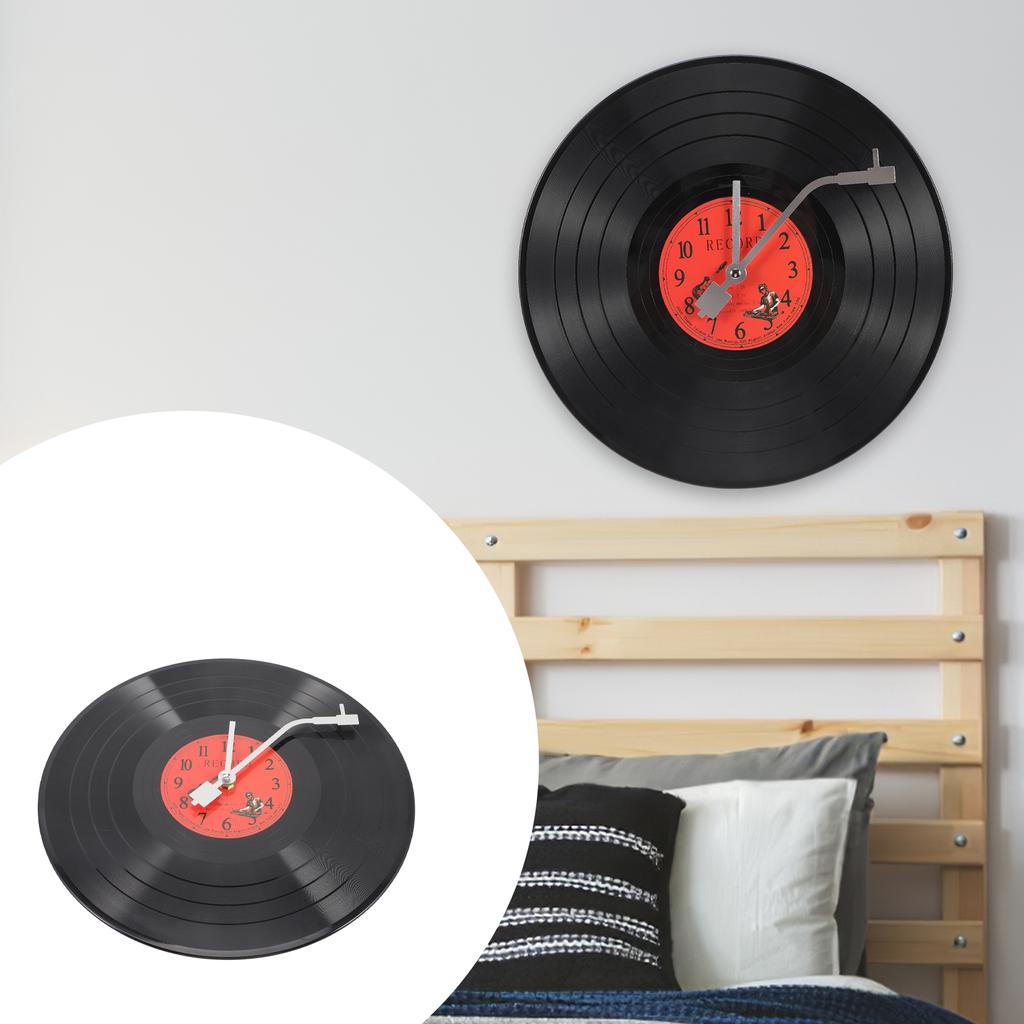 Clock Wall Vinyl Record Music Decor Hanging Records Silent Ocean Minimalist Office Decorative Clocks Country Vintage Cute Cafe