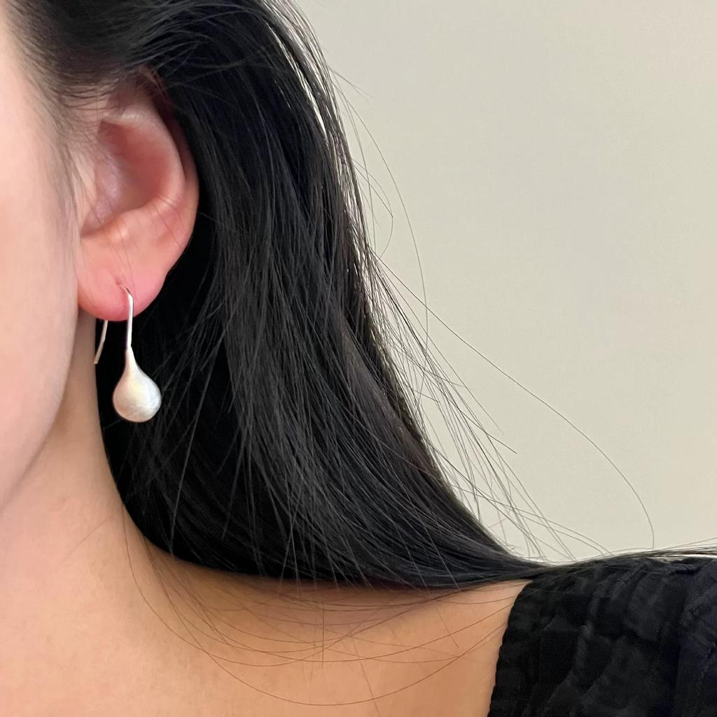 925 Sterling Silver Vintage Earrings For Women Simple Shinning Ball Earring Jewelry Prevent Allergy Party Accessories Gift