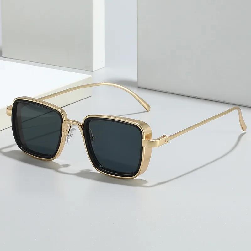New Stylish Retro Brand Shades Men Women Sun Glasses Square Vintage Metal Steampunk Sunglasses UV400 Gafas De Sol