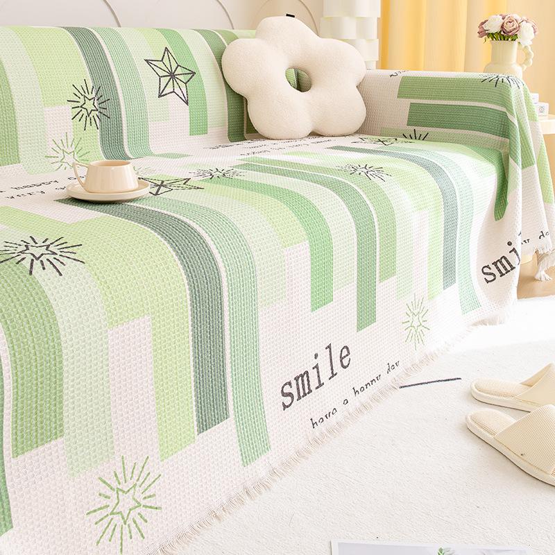 Modern Fashion Cotton Sofa Cover Cloth Full Covered Living Room One-Piece Sofa Cover Towel Dustproof Four Seasons Universal