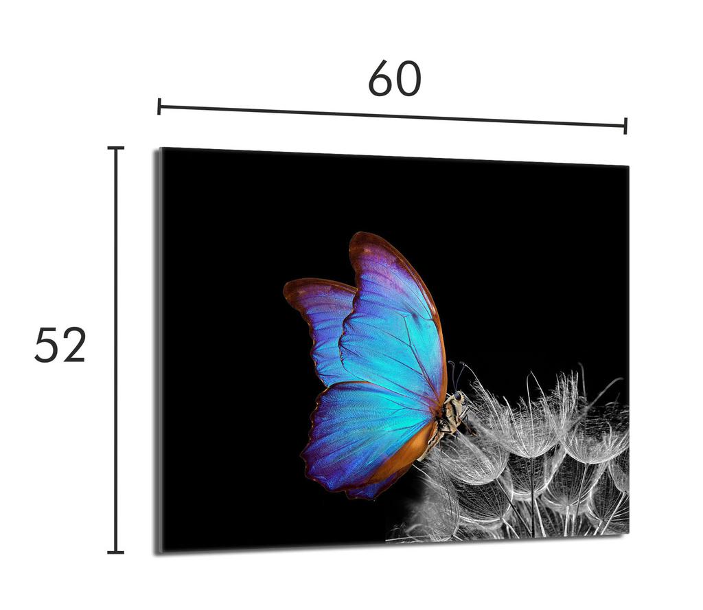 Szklana płyta ochronna na kuchenkę 60x52 Motyl