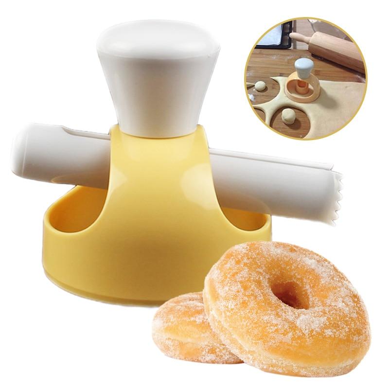 Creativo fai da te stampo per ciambelle strumenti per decorare torte dessert in plastica taglierina per pane accessori per la cottura utensili da cucina