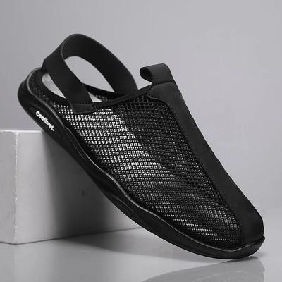 Sommer Mesh Herren Freizeitschuhe Hohlsandalen Rutschfeste Plateausneaker Vielseitige Atmungsaktive Laufschuhe Lauf-Sportschuhe