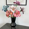 18" Artificial Iris Flower Real Touch Fake Bouquet with Flower Bud for Home Table Centerpiece Wedding Floral Arrangement