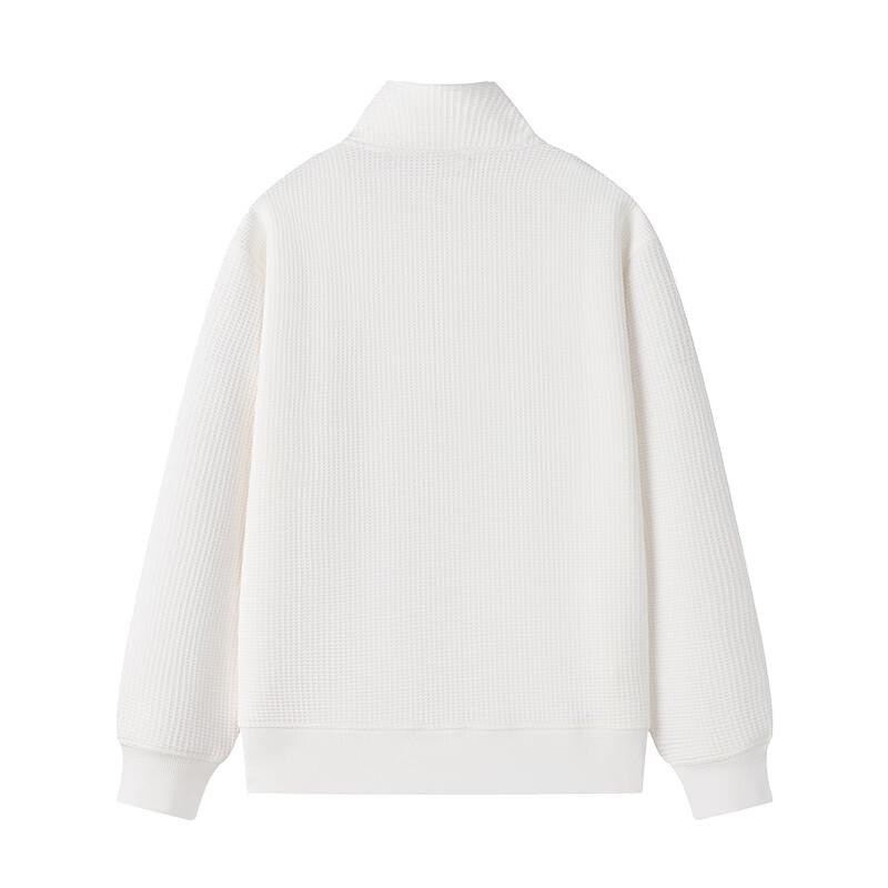 NVG·YOUNG Men's Waffle Knit Half-Zip High-Neck Sweatshirt