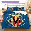 Villarreal logo Bedding Quilt Set Quilt Cover Pillowcase Home Decoration Birthday Gift (1 * duvet cover + 2 * pillowcase, without core)