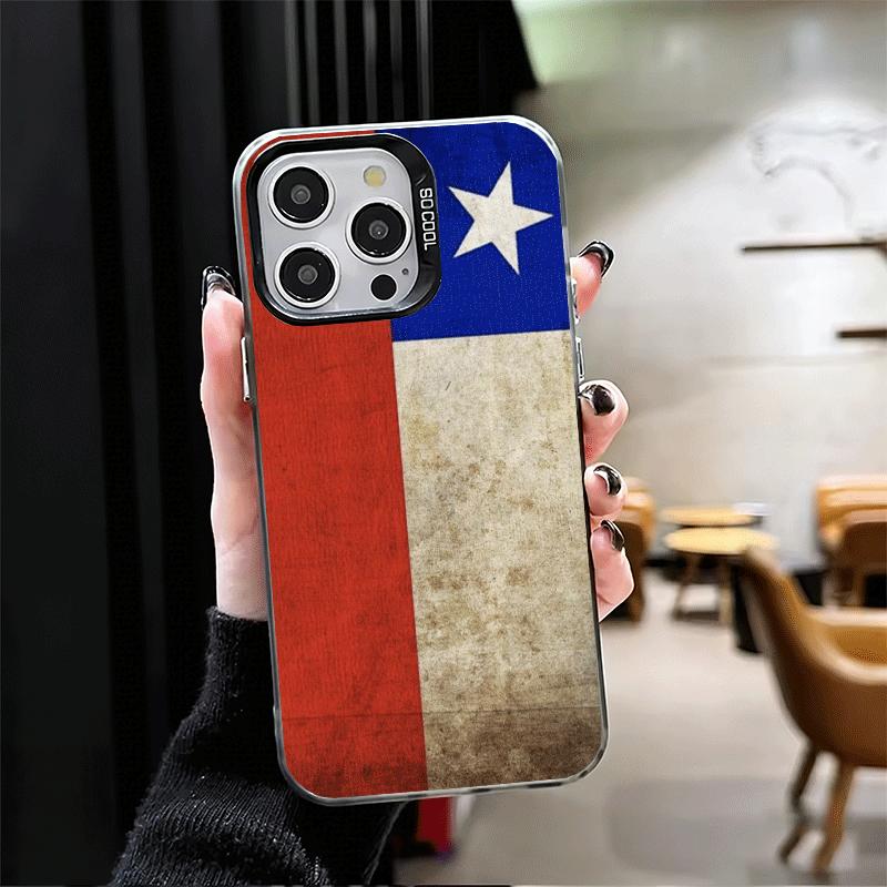 

Chile Flag Map Passport Shockproof Phone Case for iPhone 17 Air 16 16E 15 Pro Max 14 Plus 13 Mini 12 Back Cover Anti Fall Fundas iPhone 15 Pro Max