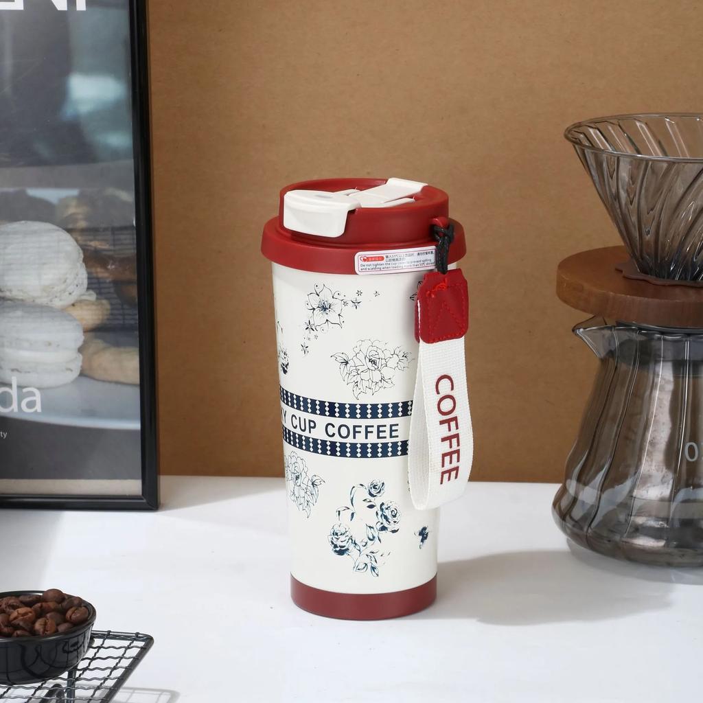 500ml Coffee Mug 316 Stainless Steel Vacuum Flask and Directly Drinking Insulated Tumbler Thermal Cup Double Wall Leak-proof