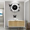 Butterfly Shaped Wall Clock, 20x13 Inches Modern Silent Non-Ticking & Easy-to-Read Metal Wall Decor for Living Room Office Decor