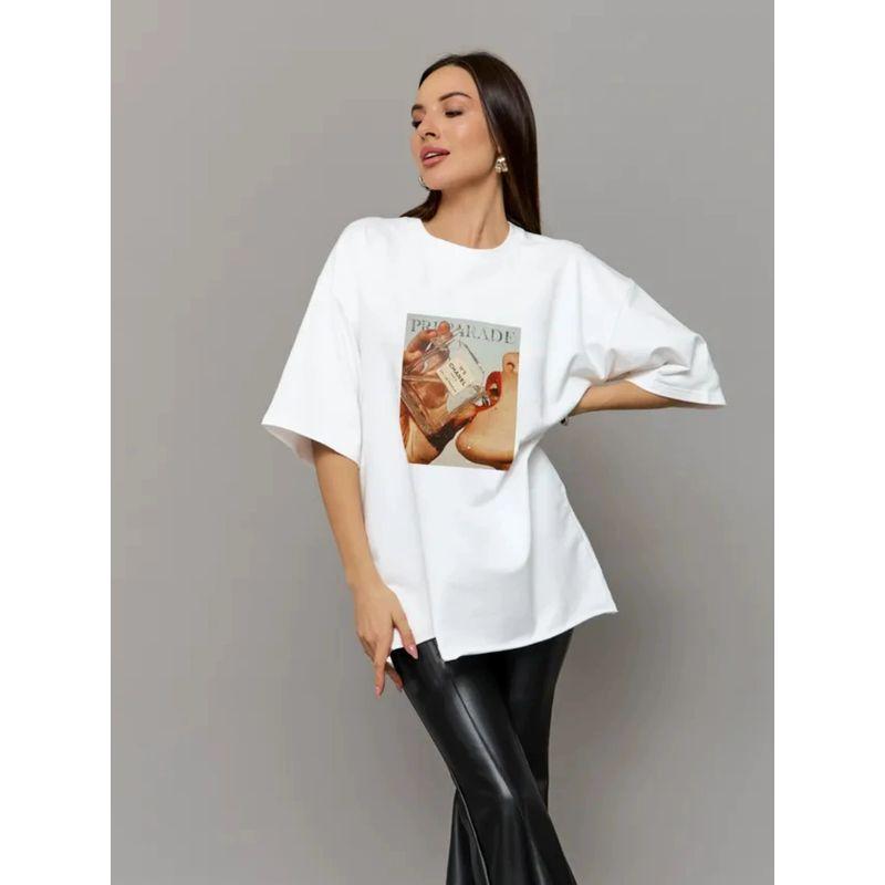 Fashion Temperament Printed Summer New Arrival Fashion Wind Pure Cotton Short Sleeve T-shirt Top New Fashion T-shirt