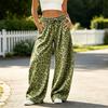 Lässige Damen-Schlaghosen mit Patchwork-Print und ausgestelltem Bein für den Alltag