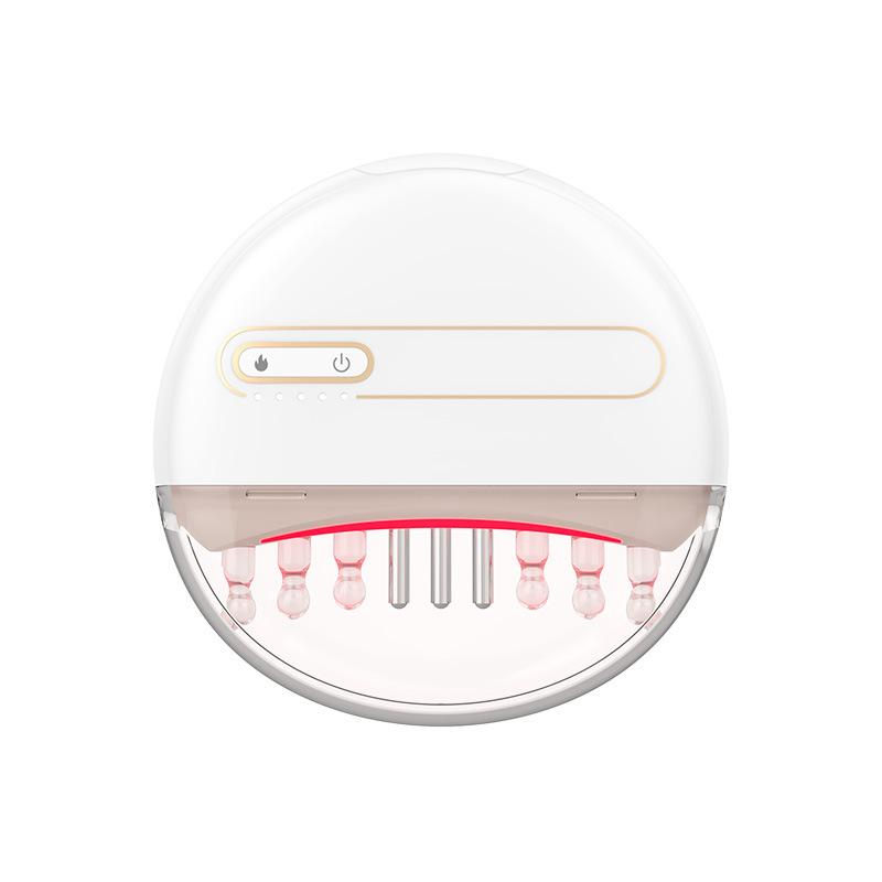 

Аппликатор для массажа кожи головы, Вибрирующая меридианная расческа, Расческа-скребок для лица, Электрическая нефритовая массажная расческа для головы Chinese белый