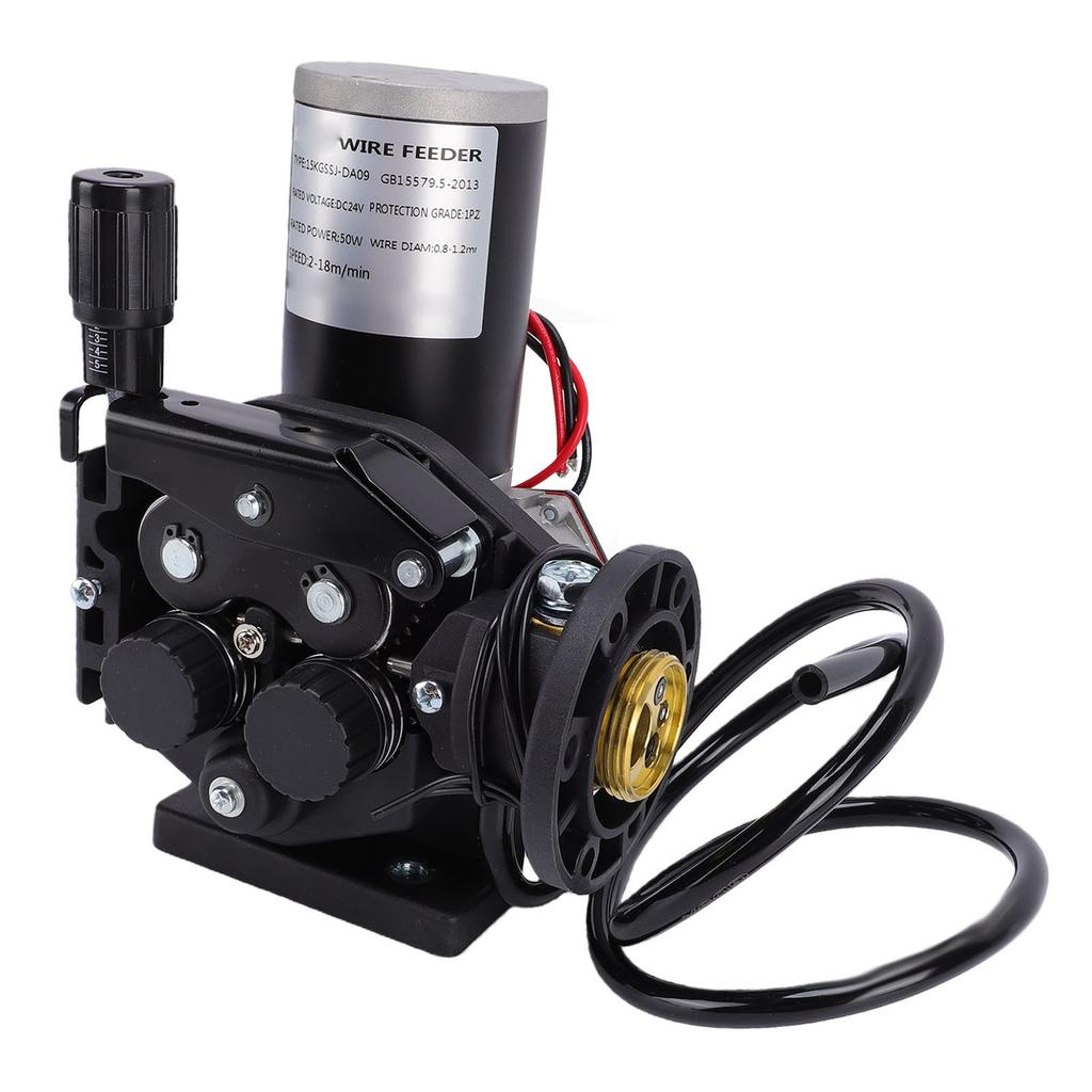 MIG MAG Schweißgerät Drahtvorschubmotor 15 kg Rolle Schweißdrahtvorschub 2 18 m/min Geschwindigkeit 50 W Linke Seitenmontage 30x22x10mm Räder
