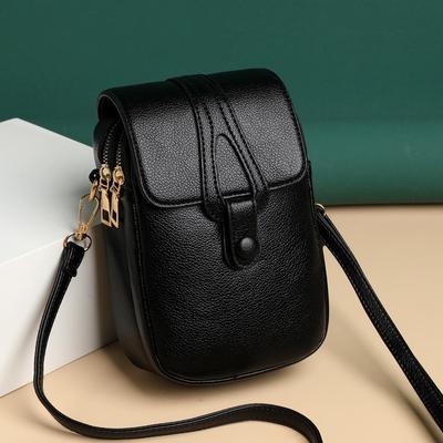Damen Mini Multifunktionale Leder Schultertasche für Handy Sport Damen Handtasche Mode Lässig