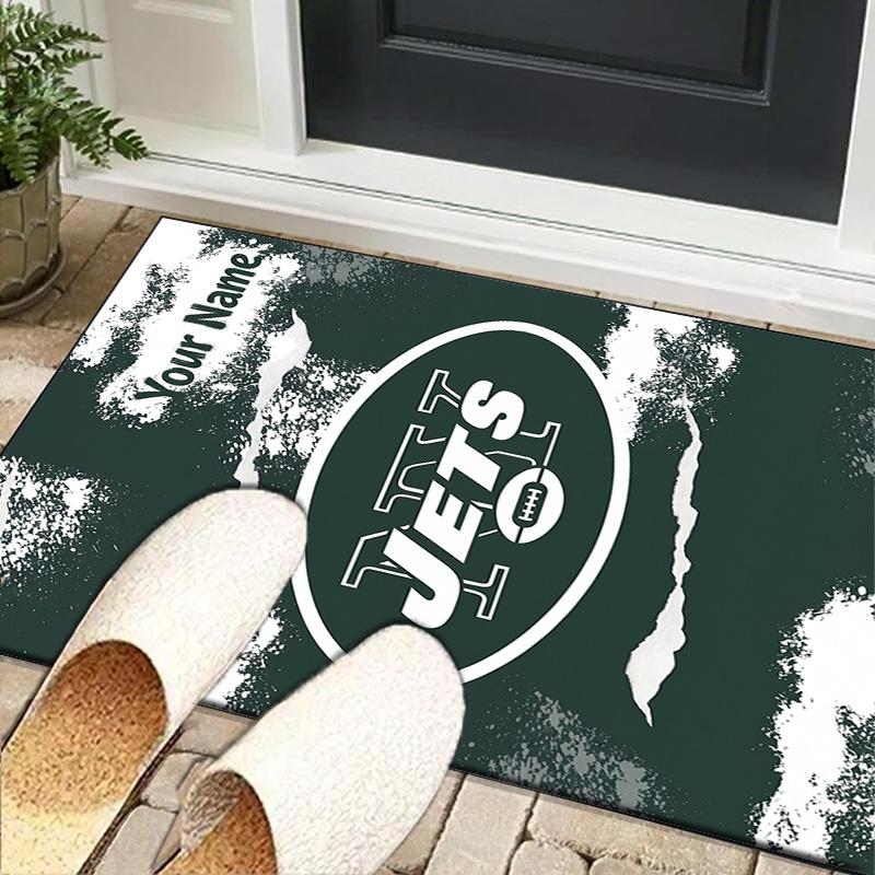 Custom NameJets Football Carpet, Indoor Rug, Chair Rug, Living Rooms, Doormat Made From Polyester Home Decor Birthday Christmas Gifts