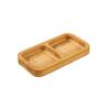 Natural Bamboo Bamboo Food Platter Divided Divided Fruit Dishes  Dining Area
