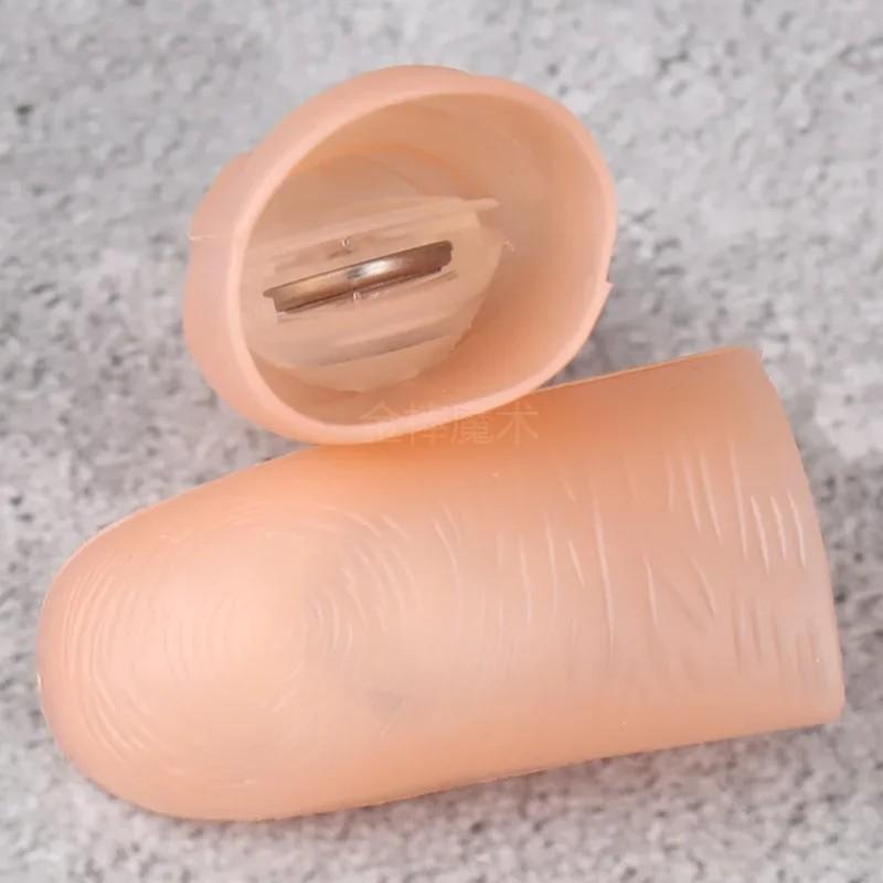 2PCS Magic Trick Fingers Thumbs with LED Battery Powered Magic Props Halloween Magic Trick Fingers Thumbs Party Toys for Children