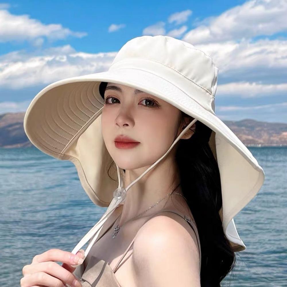 Summer Fishing Hat with Neck Cover Safari Cap 2025 Sun Bucket Hat  For Women Girls