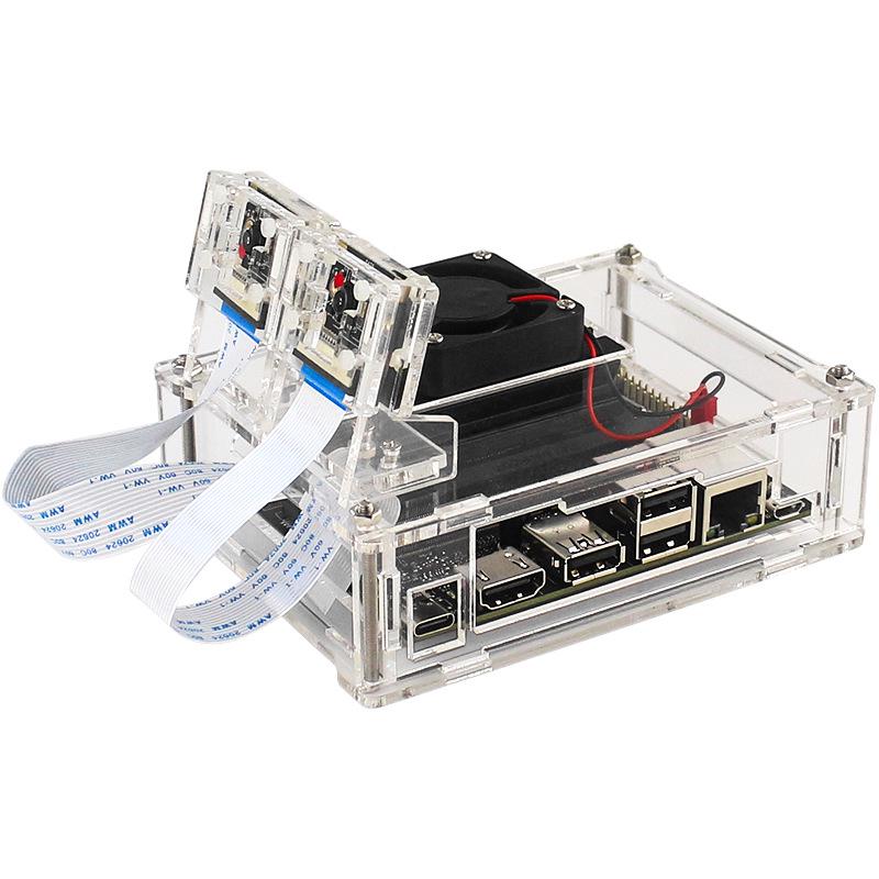 NVIDIA Jetson Nano 2GB Acrylic Case with Fan & Camera Kit (A02/B01)