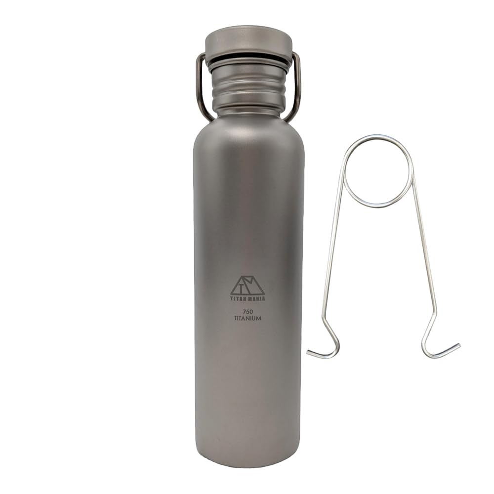 TITAN MANIA Bottle Mug Titanium 500ml 600ml 750ml Lightweight Direct Fire Drinking Wide Mouth Bicycle