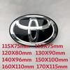 TRR53D Car Logo Modified Black Logo Badges Front Rear Logo Silver For Hybrid Series Prado Highlander Camry Corolla Styling
