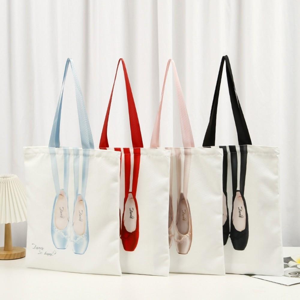 Canvas Ballet Shoulder Bag Sweet Large Capacity Toe Shoes Drawstring Bag Casual Korean Style Mini Bag Pendant Ballet Dancer
