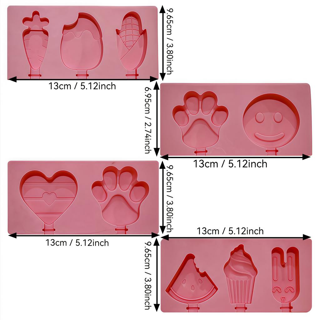 Silicone Ice Lolly Mold Creative Popsicle Mold Ice Cube Box Ice Cream Mold Popsicle Mold Summer DIY Stick