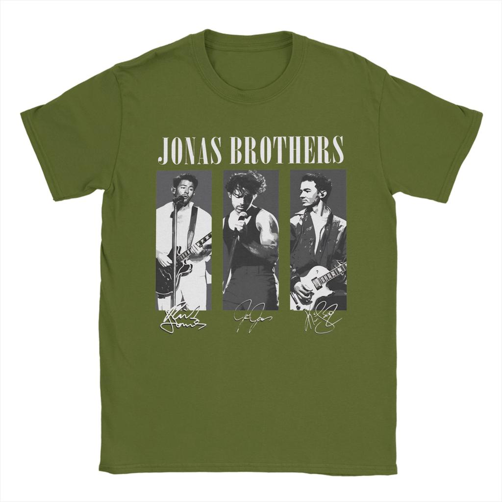 Casual Jonas Brothers Tour TShirt Men Crew Neck 100 Cotton T Shirt Short Sleeve Tees Gift Idea Tops
