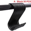 10/15/20/25/30pcs Home Kitchen Stainless Steel Holder Hanger S Shaped Hook Clasps Hooks Storage Rack