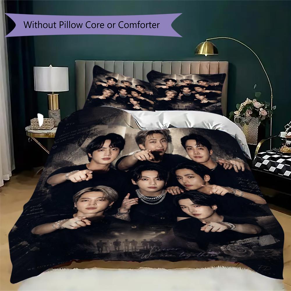 Stylish Pop Music Group Bedding 1 Duvet Cover 2 Pillowcase Without Core Without Core Bedding Set Christmas Birthday Gift